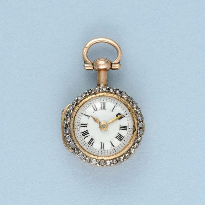 Gold Watch and Diamond Set Ring Mount