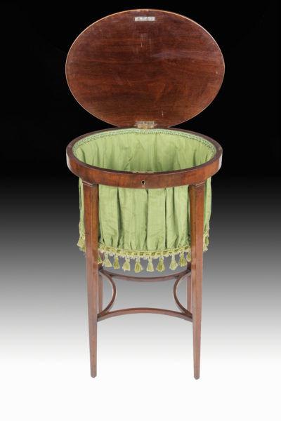 Charming George III Oval Mahogany Work Table