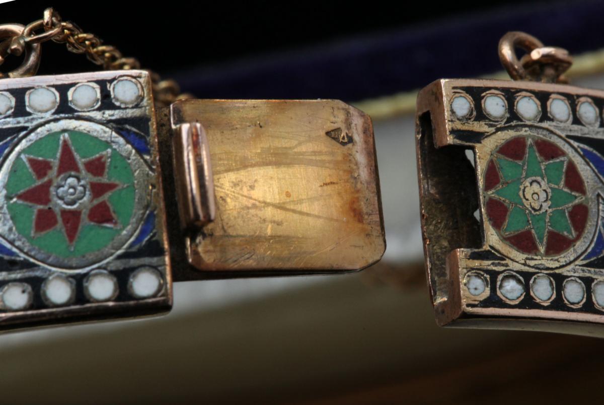 EMILE-DÉSIRÉ PHILIPPE 1834-C.1880 (1834-c.1880) Early Egyptian Revival Antique Hinged Bangle