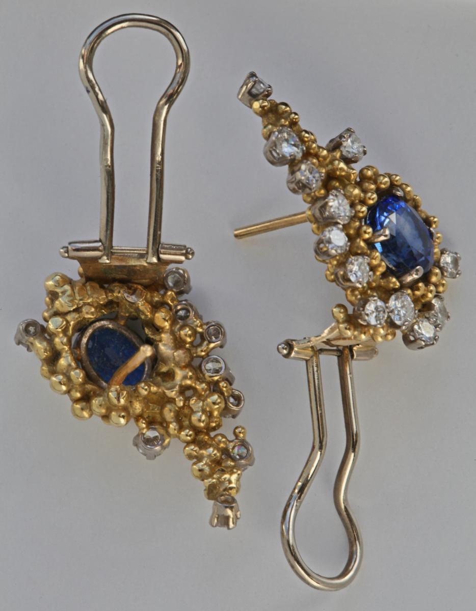 CHARLES DE TEMPLE (born 1929) Cornucopia Earrings