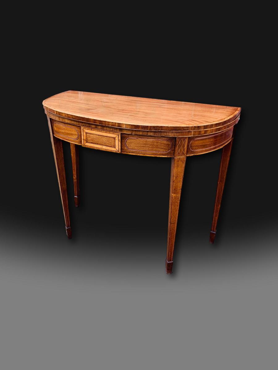 George III D-End Card Table