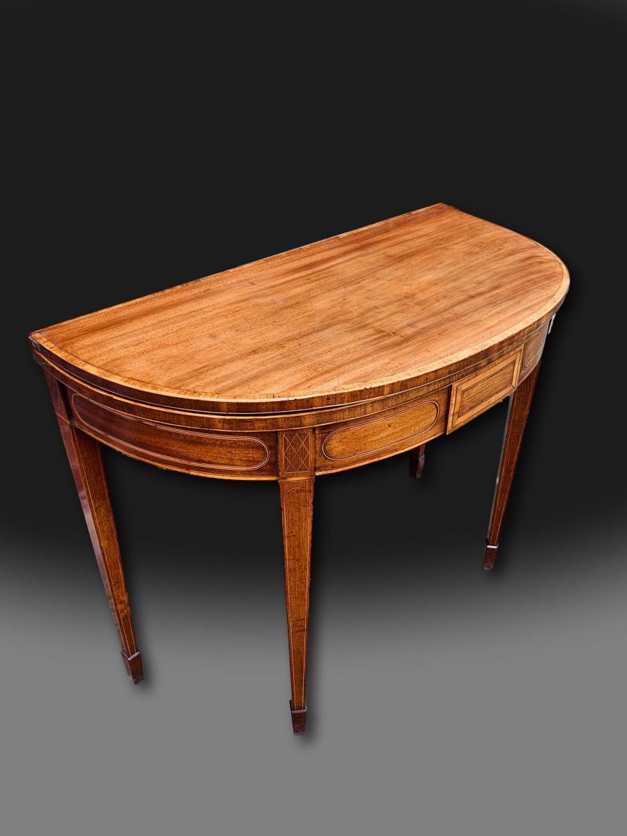 George III D-End Card Table