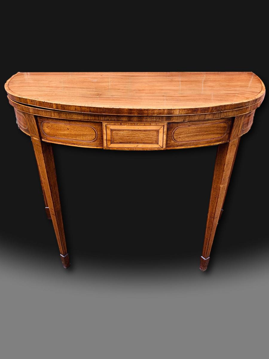 George III D-End Card Table