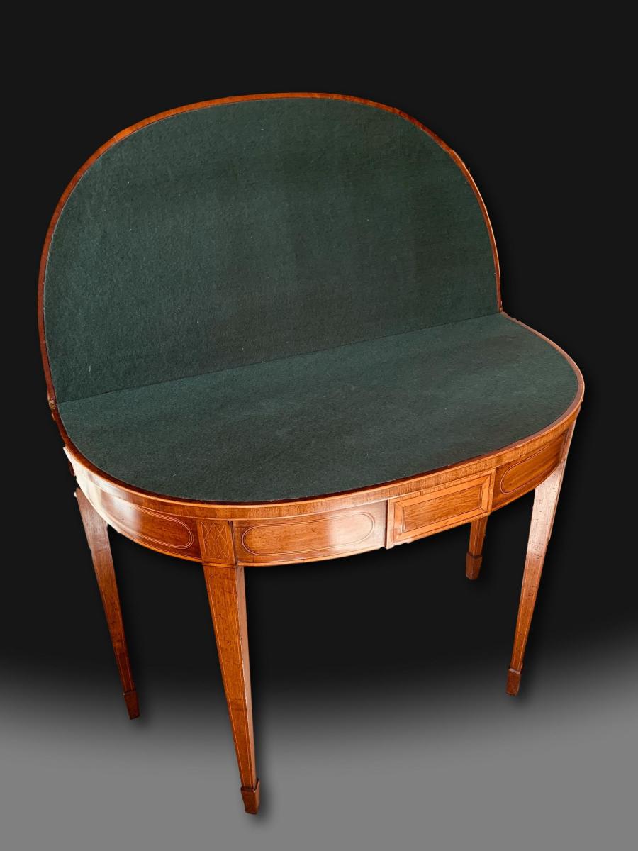 George III D-End Card Table