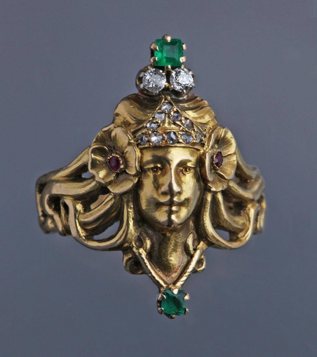 ANDRÉ RAMBOUR (worked from c.1900) Art Nouveau Ring