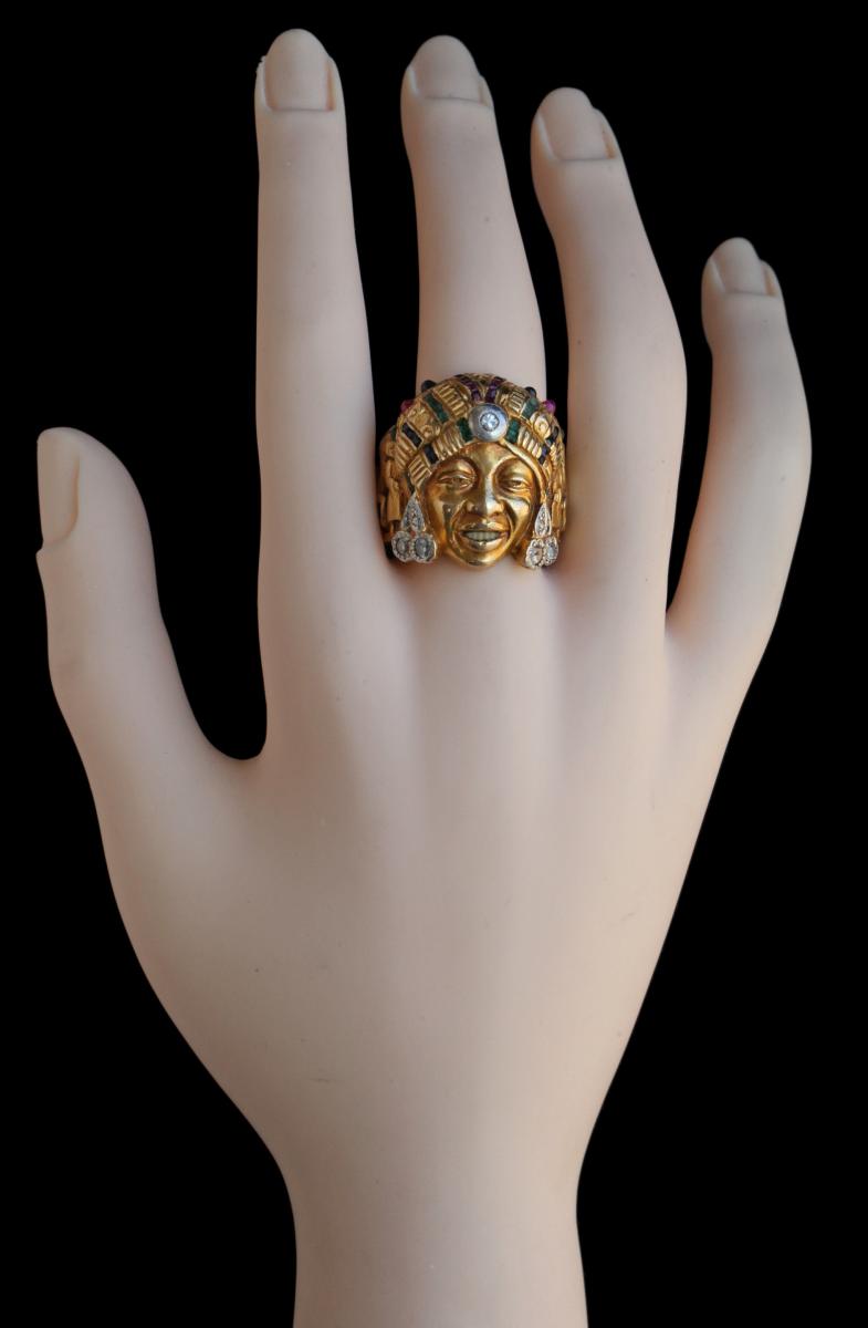 FRENCH MOROCCAN Fabulous Portrait Ring