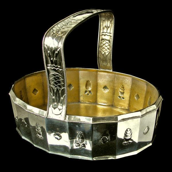 VIENNA SECESSION Silver Oval Basket