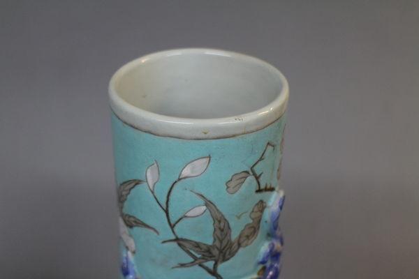 A pair of 19th century chinese pale blue vases