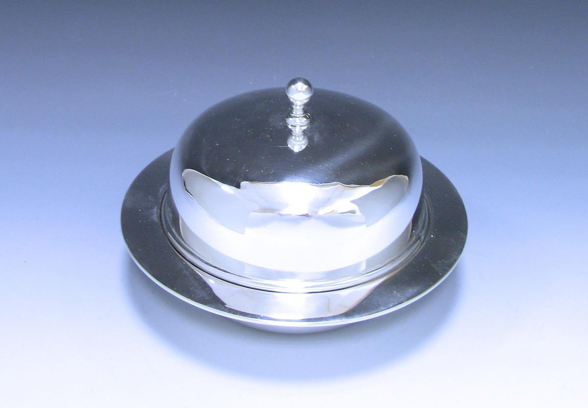 Antique Silver Muffin Dish/ Butter Dish