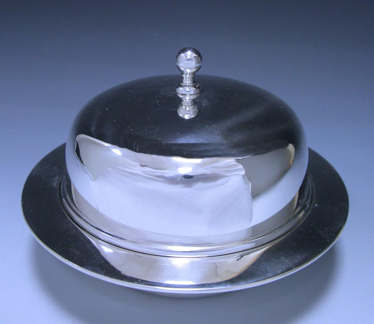 Antique Silver Muffin Dish/ Butter Dish