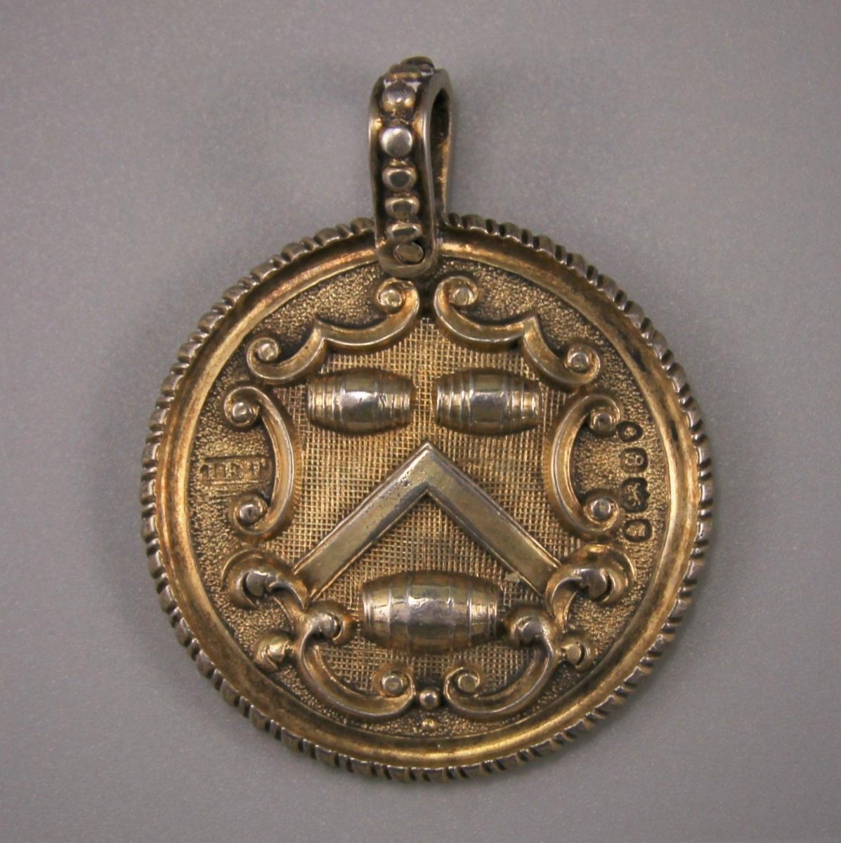 GEORGE IV Vintners' Company Silver Gilt Livery Medal. London 1822