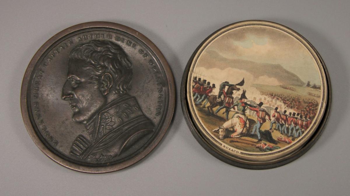 GEORGE III VICTORIES OF THE PENINSULAR WAR Bronze Box Medal.