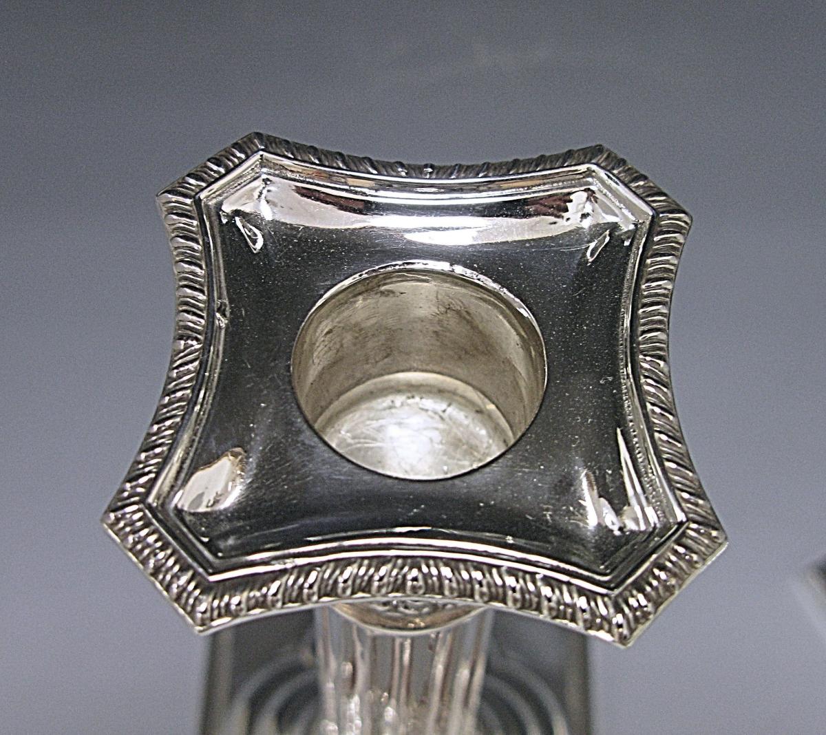 A Pair of Victorian Sterling Silver Candlesticks