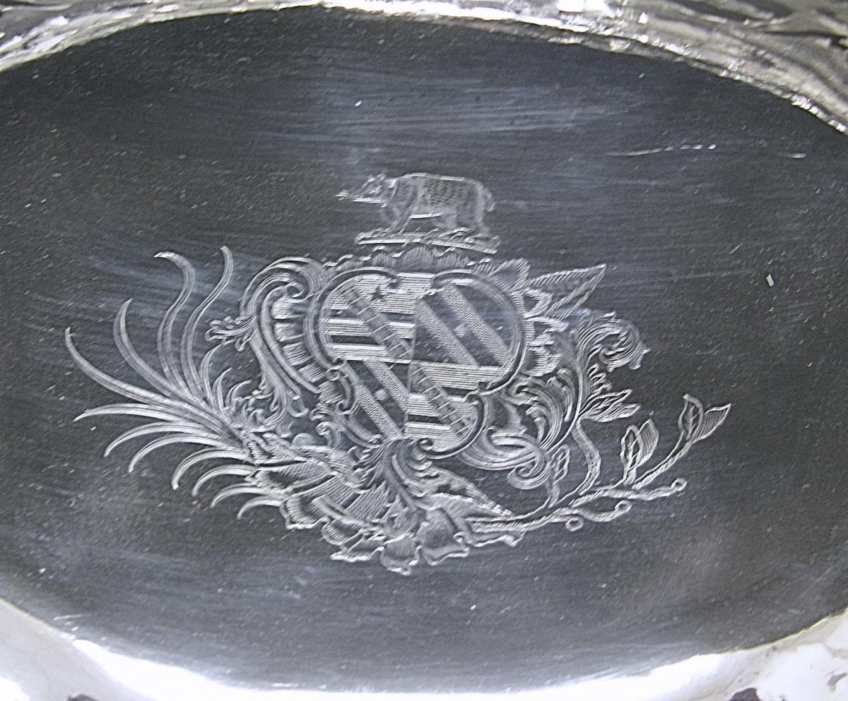 A George II Antique Silver Swing –Handled Basket