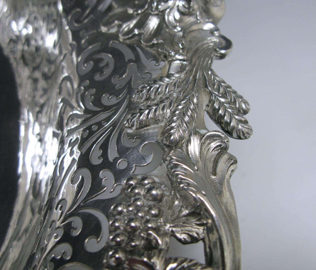 A George II Antique Silver Swing –Handled Basket