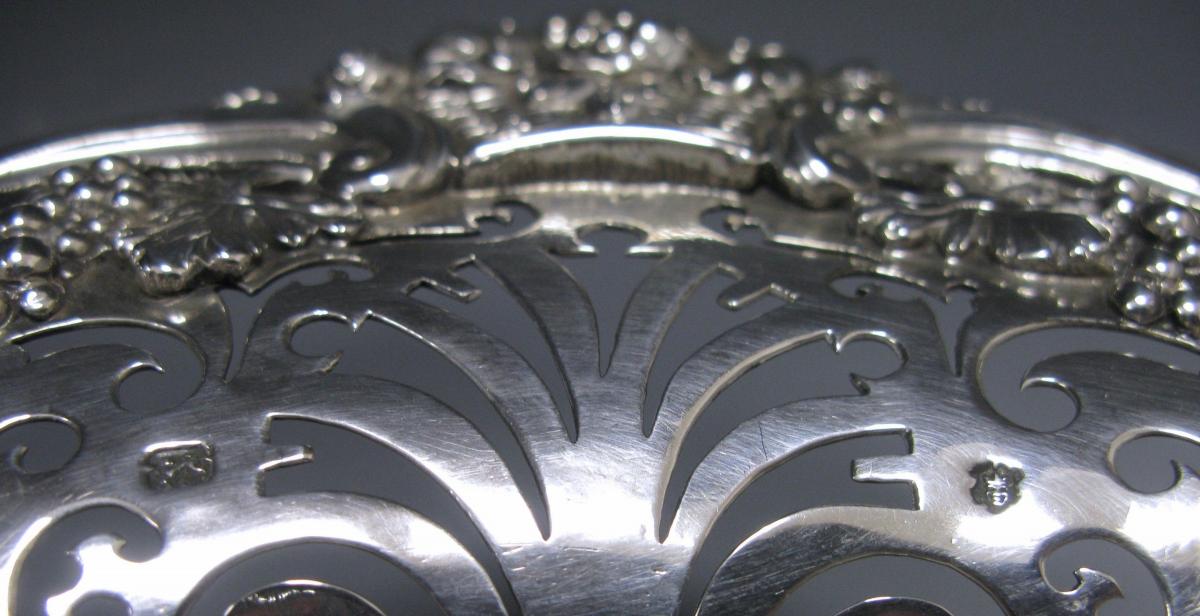 A George II Antique Silver Swing –Handled Basket
