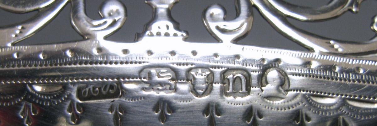 A George III Antique Silver Swing – Handled Basket