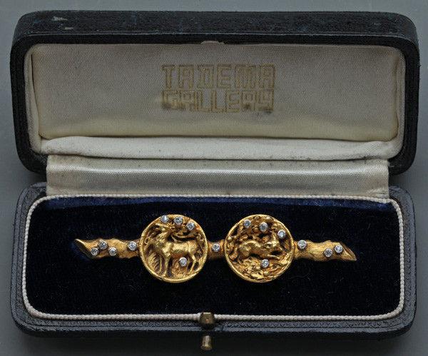FOX & STAG Jugendstil Brooch