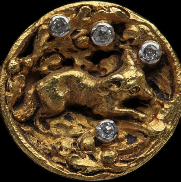 FOX & STAG Jugendstil Brooch