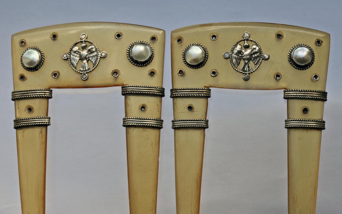 Medieval Inspired Arts & Crafts Combs Attributed to JOHN PAUL COOPER (1869-1933)