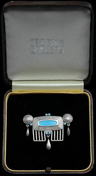 ANDREAS ODENWALD Jugendstil Brooch