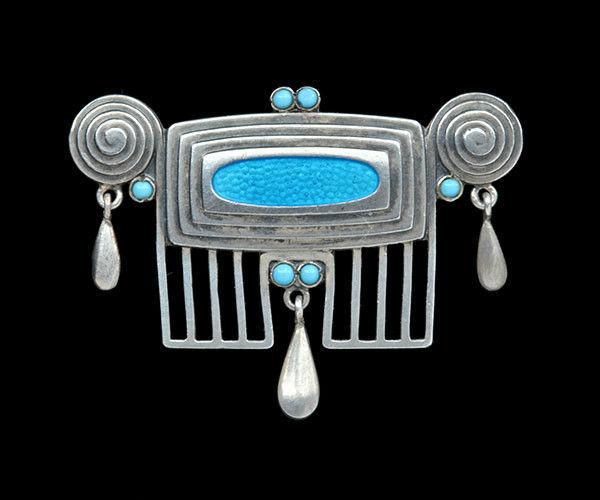 ANDREAS ODENWALD Jugendstil Brooch
