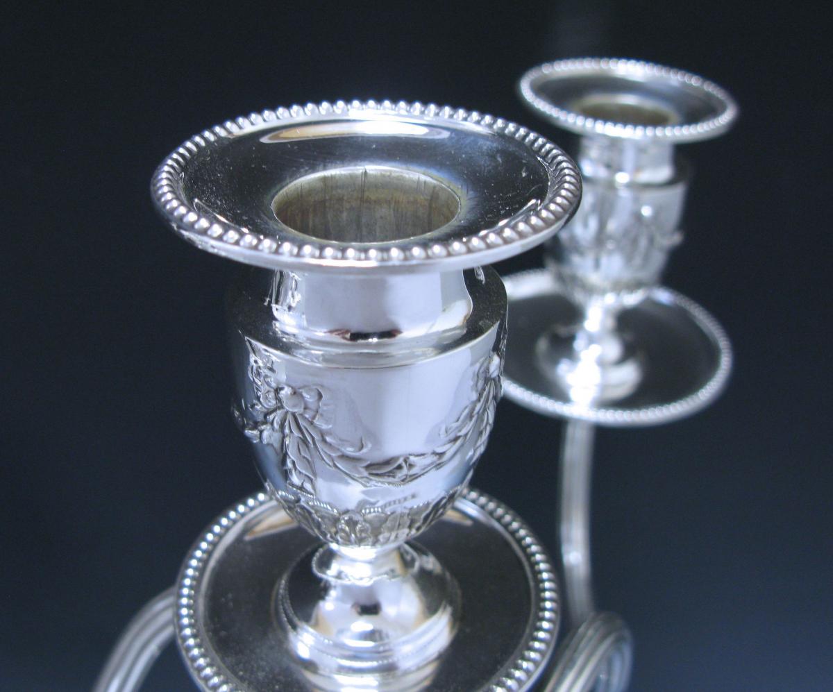 Pair of Victorian Antique Sterling Silver Candelabra
