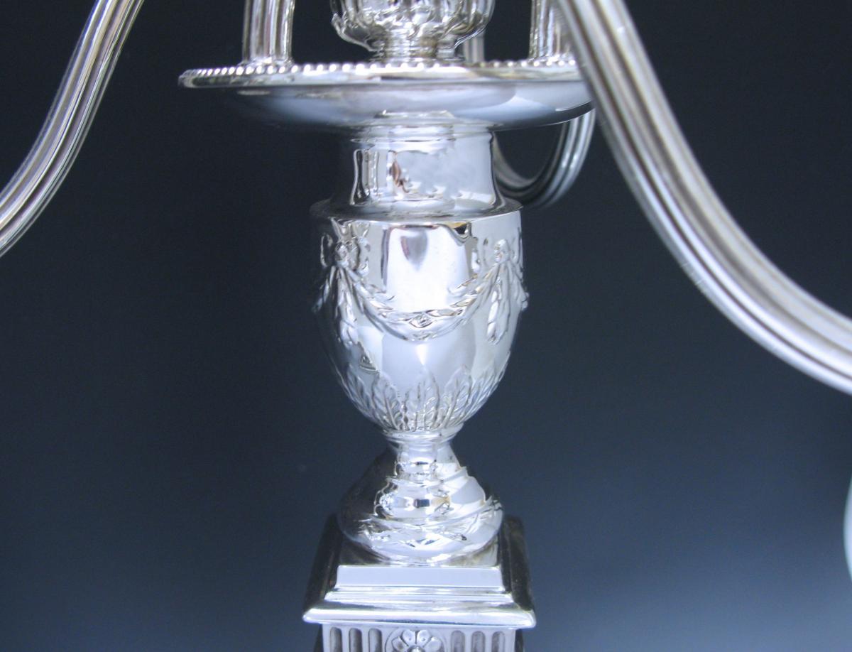 Pair of Victorian Antique Sterling Silver Candelabra