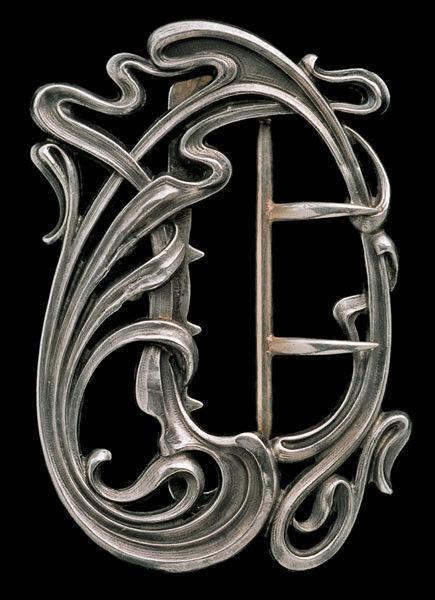 CHARLES MURAT (1818-1897) Art Nouveau Buckle