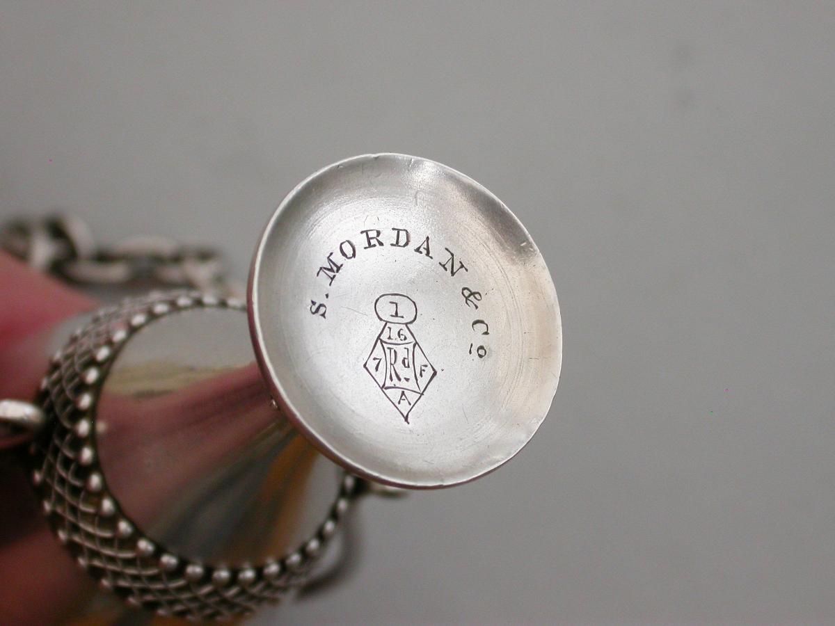 Victorian Novelty Silver Vase Shaped Scent Bottle