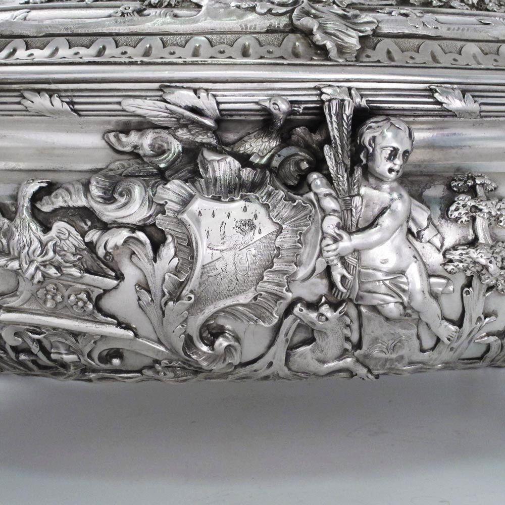 A George II Antique English Silver Soup Tureen