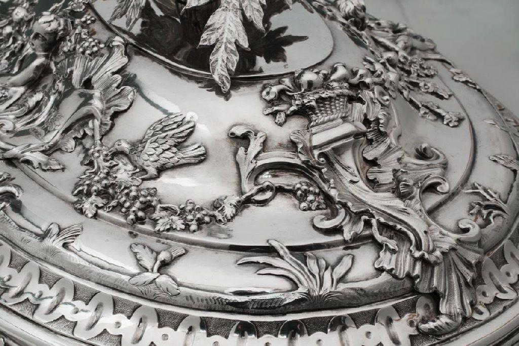 A George II Antique English Silver Soup Tureen