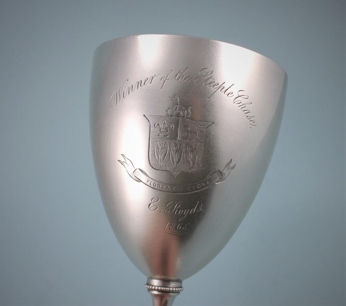 VICTORIAN Eton College Sterling Silver Goblet by Daniel & Charles Houle. London 1864