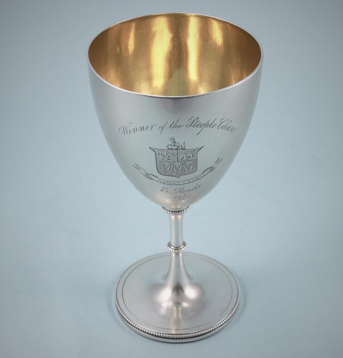 VICTORIAN Eton College Sterling Silver Goblet by Daniel & Charles Houle. London 1864