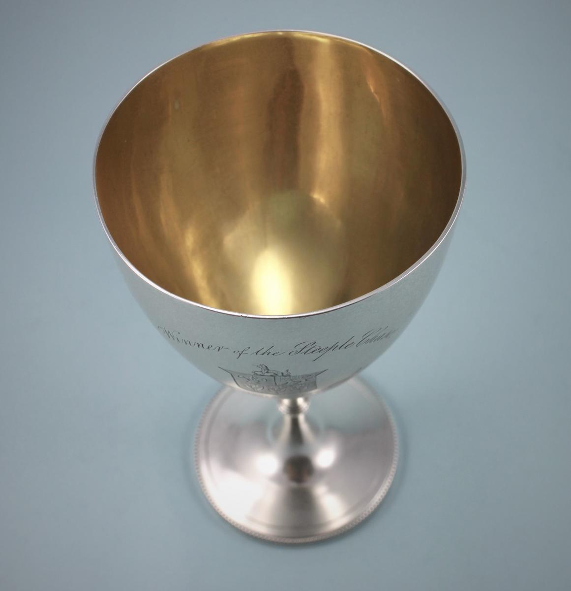VICTORIAN Eton College Sterling Silver Goblet by Daniel & Charles Houle. London 1864