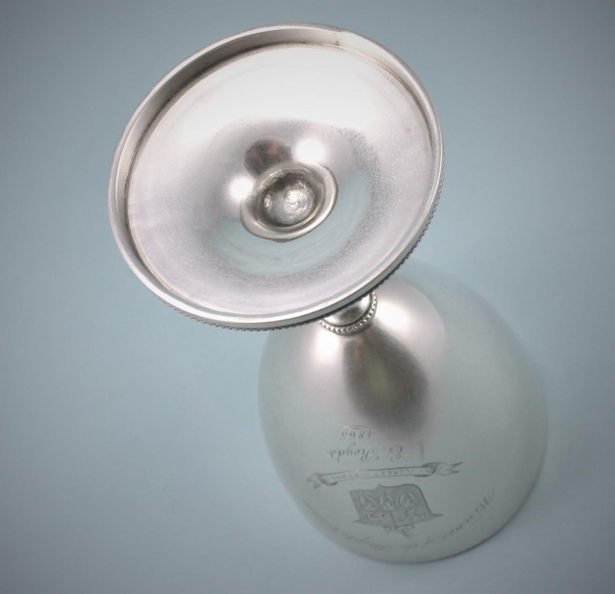 VICTORIAN Eton College Sterling Silver Goblet by Daniel & Charles Houle. London 1864