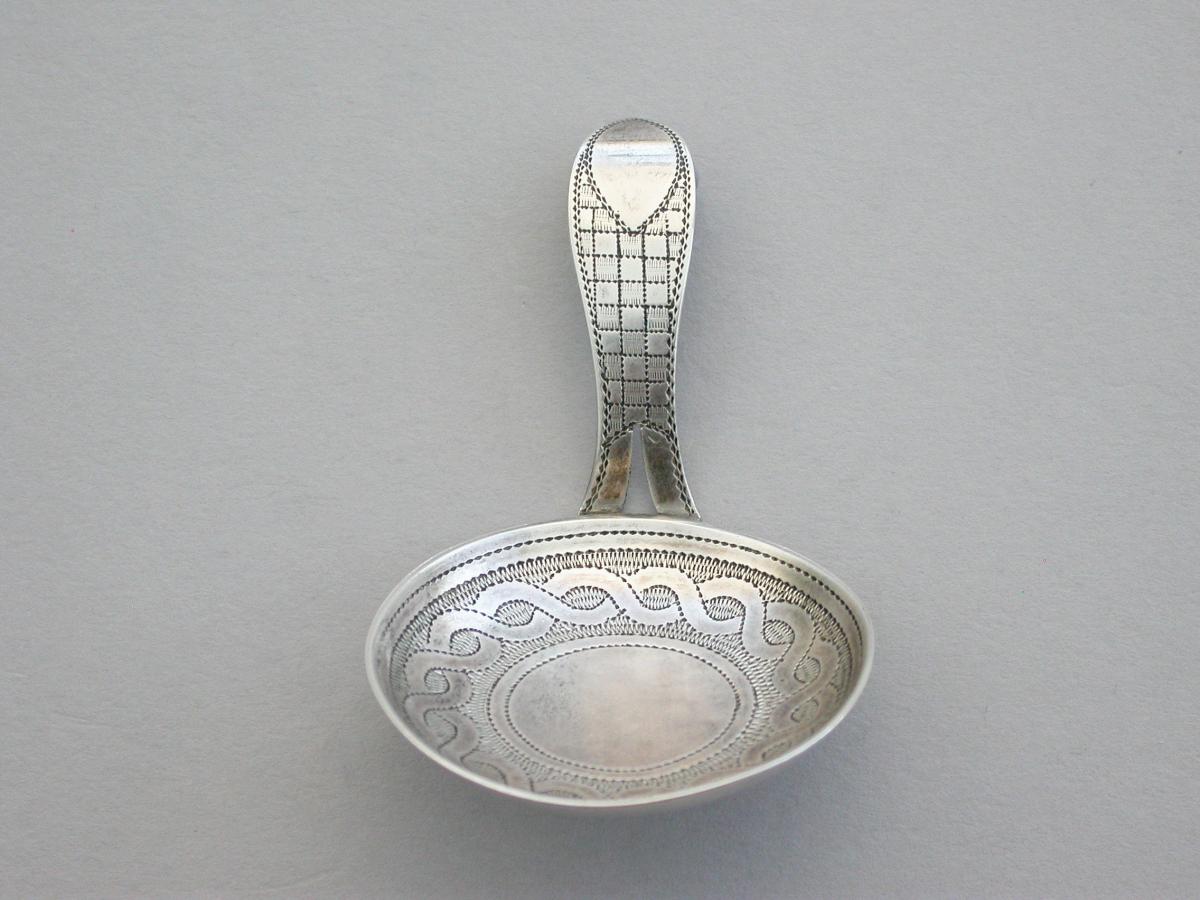 George III Silver 'Frying Pan' Caddy Spoon
