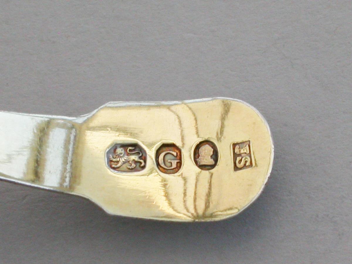 George III Silver Gilt 'Scoop' Caddy Spoon