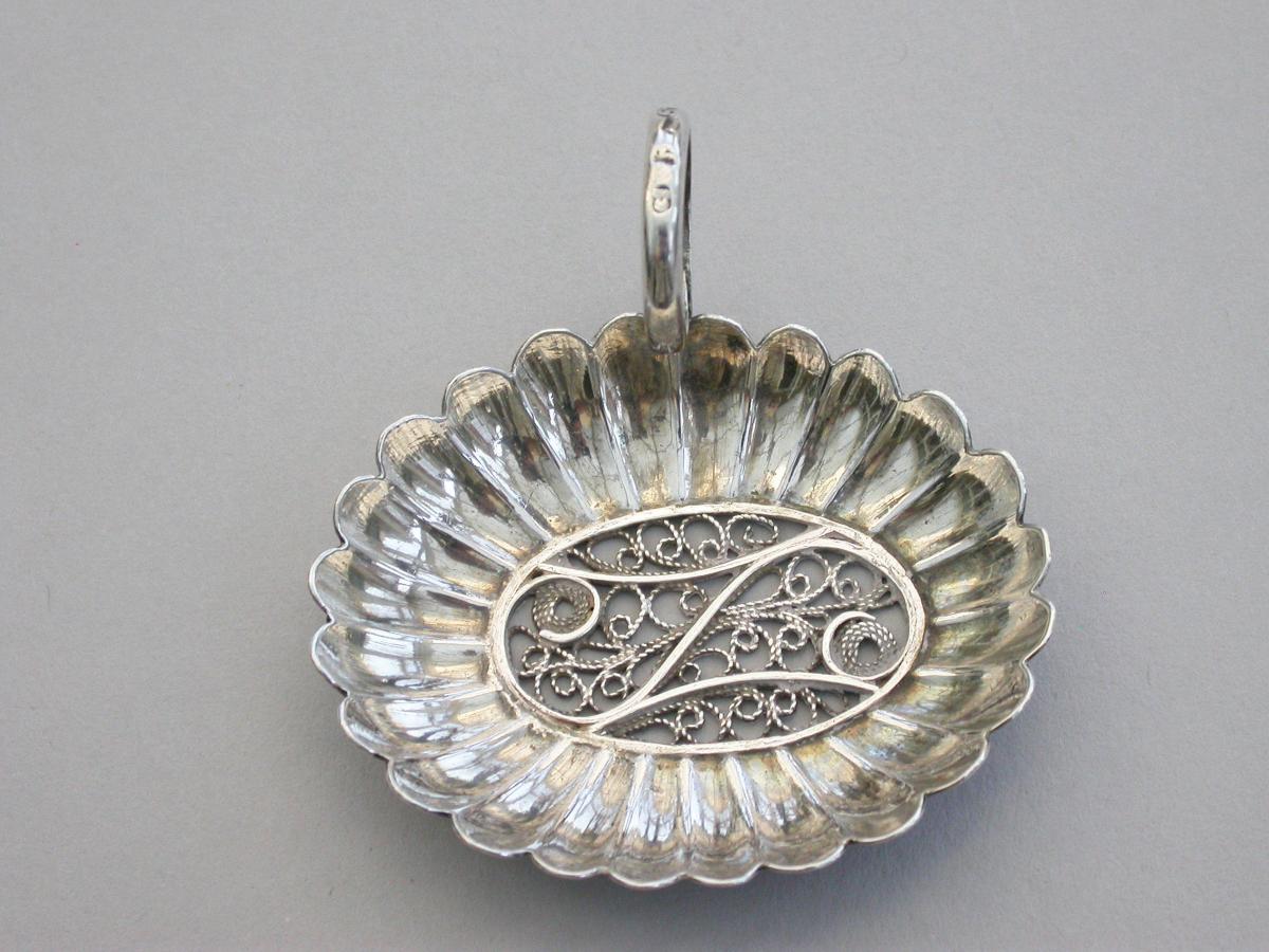George III Silver 'Filigree Insert' Caddy Spoon