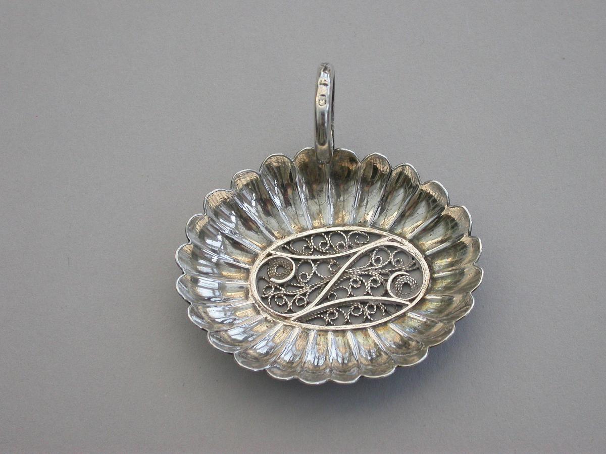 George III Silver 'Filigree Insert' Caddy Spoon