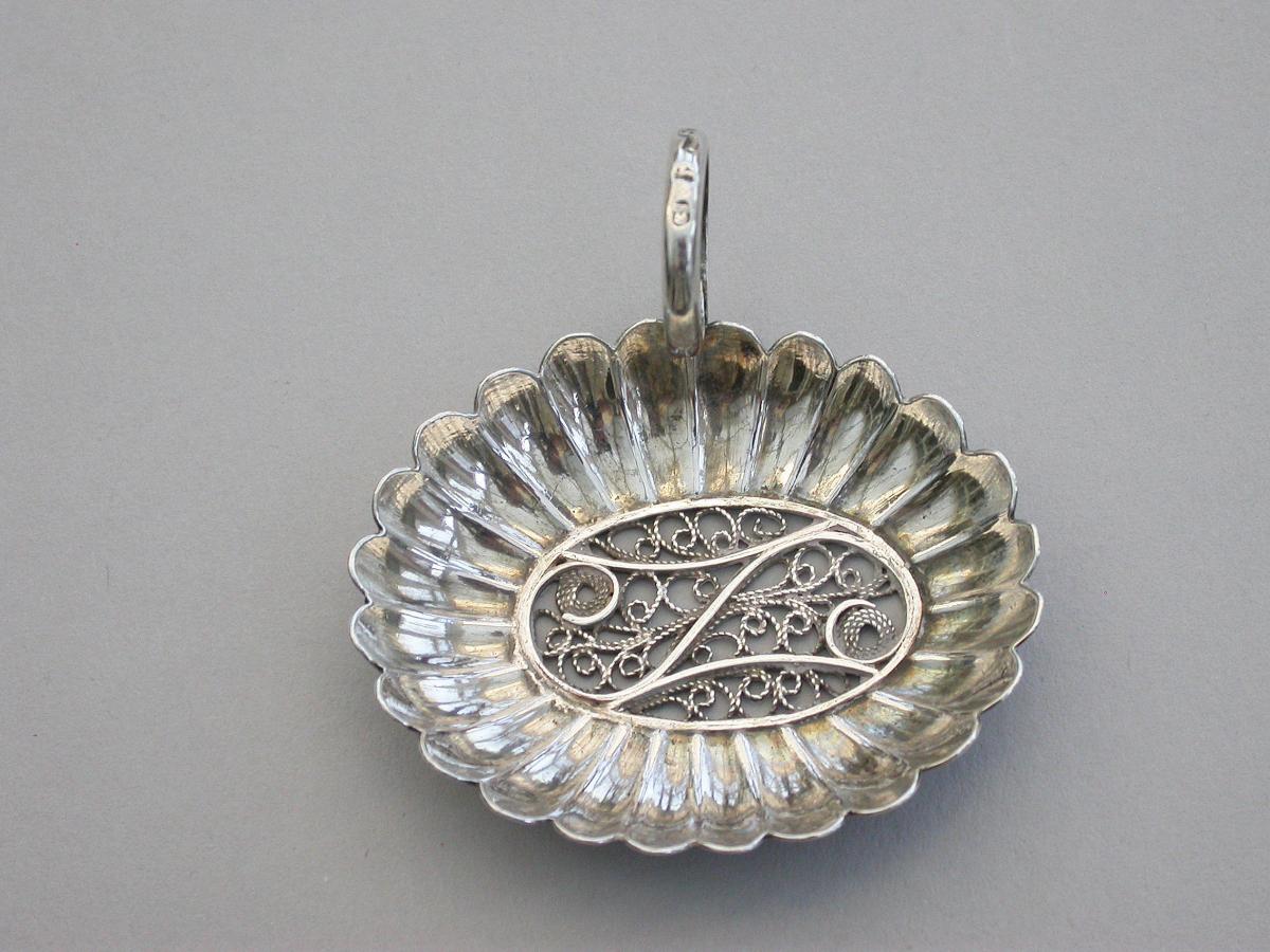 George III Silver 'Filigree Insert' Caddy Spoon