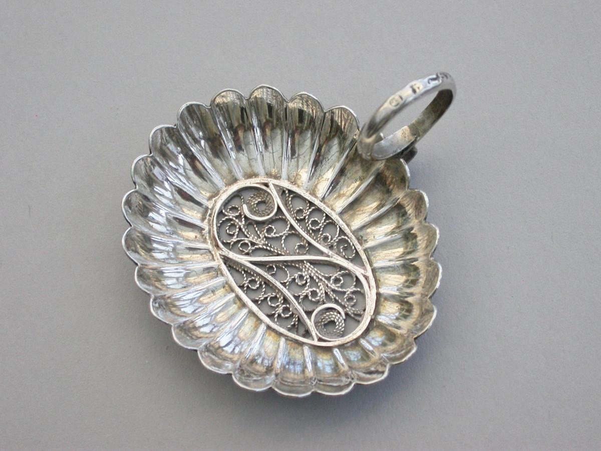 George III Silver 'Filigree Insert' Caddy Spoon