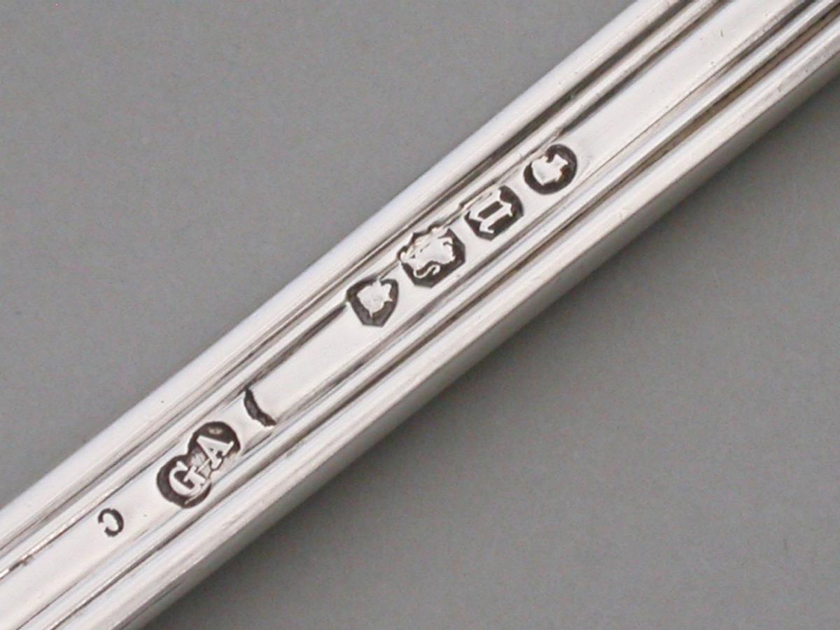 Heavy Victorian Silver 'New Gothic' Pattern Stilton Cheese Scoop