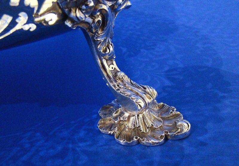 George II Silver Large Hand-Pierced Swing-Handle Basket