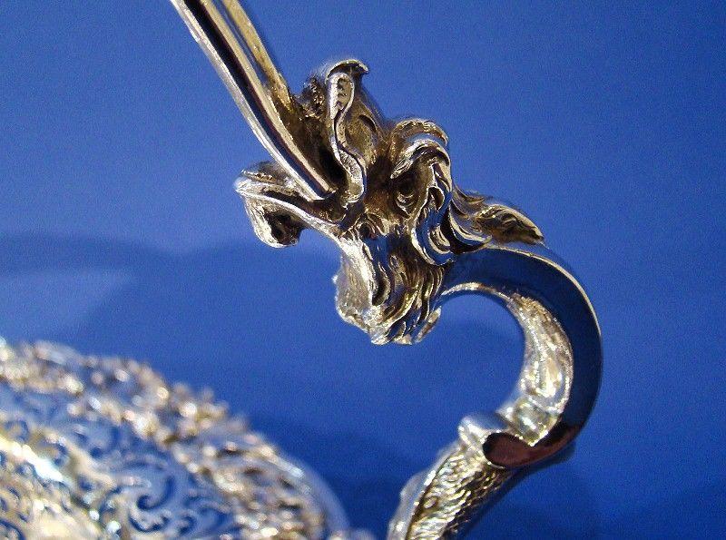 George II Silver Large Hand-Pierced Swing-Handle Basket