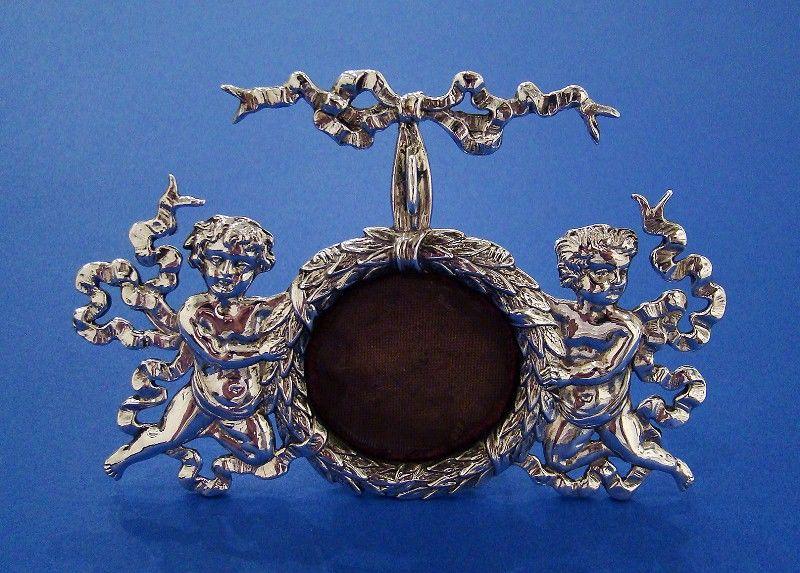 American Silver 'Cherubs' Fob Watch Stand Made by Bigelow, Kennald & Co Boston c.1885