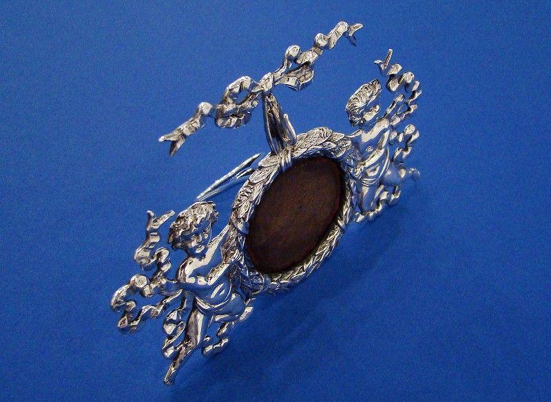 American Silver 'Cherubs' Fob Watch Stand Made by Bigelow, Kennald & Co Boston c.1885