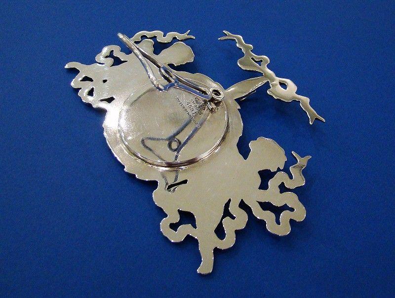 American Silver 'Cherubs' Fob Watch Stand Made by Bigelow, Kennald & Co Boston c.1885