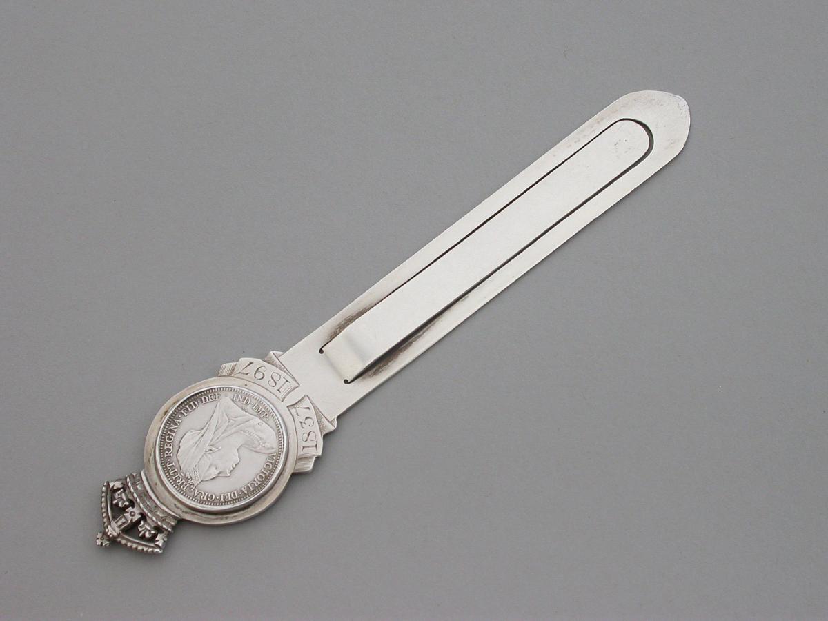 Queen Victoria Diamond Jubilee Commemorative Silver Bookmark