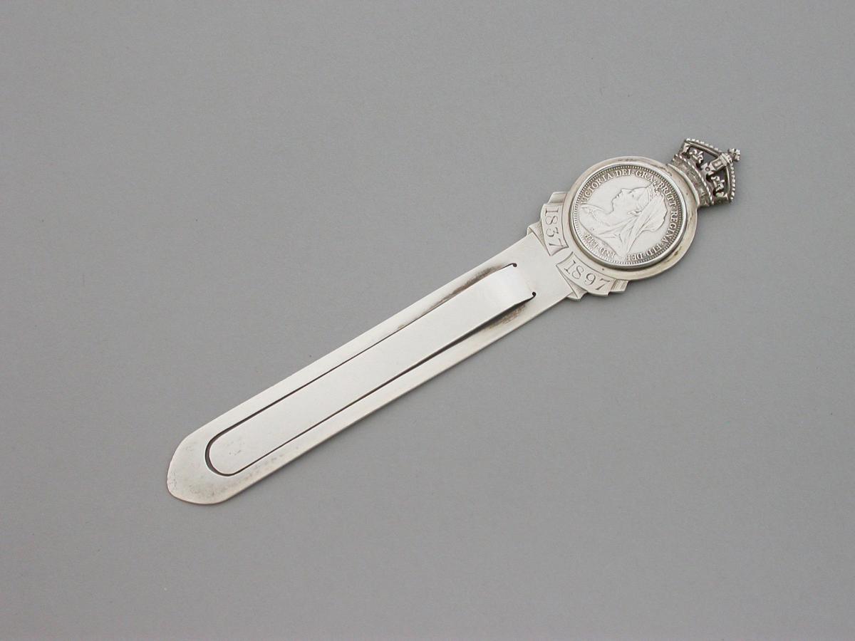 Queen Victoria Diamond Jubilee Commemorative Silver Bookmark